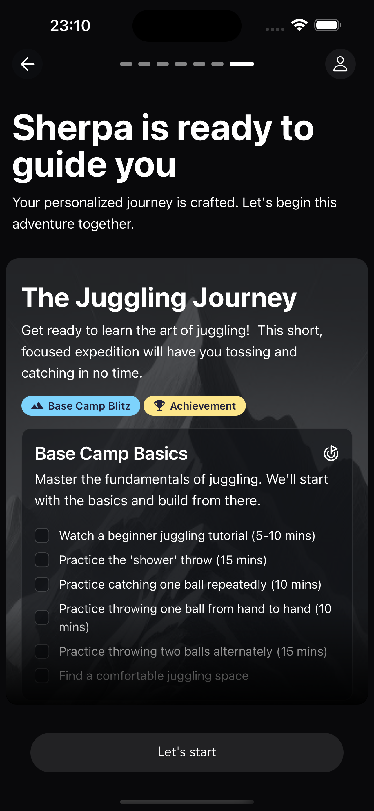 Goal Tracker - Sherpa screenshot 3