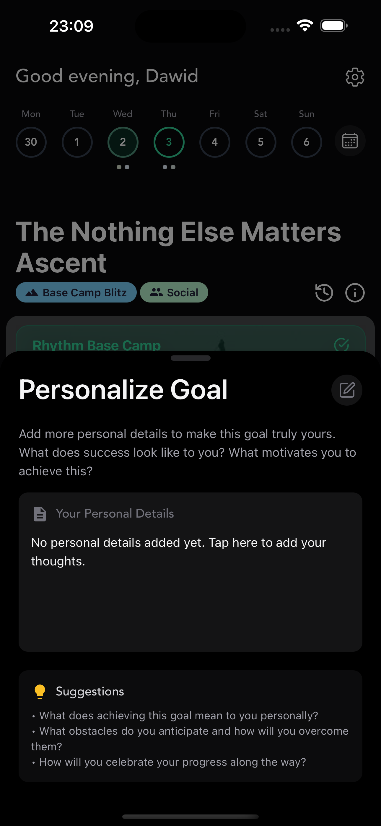 Goal Tracker - Sherpa screenshot 6